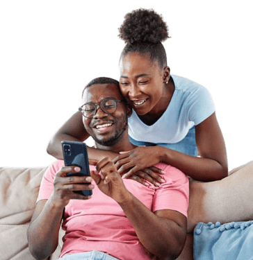 Expecting couple planning their maternity journey together